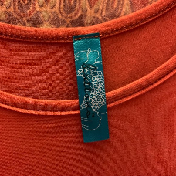 Orange Fringe Back Tank Top - Picture 2 of 7